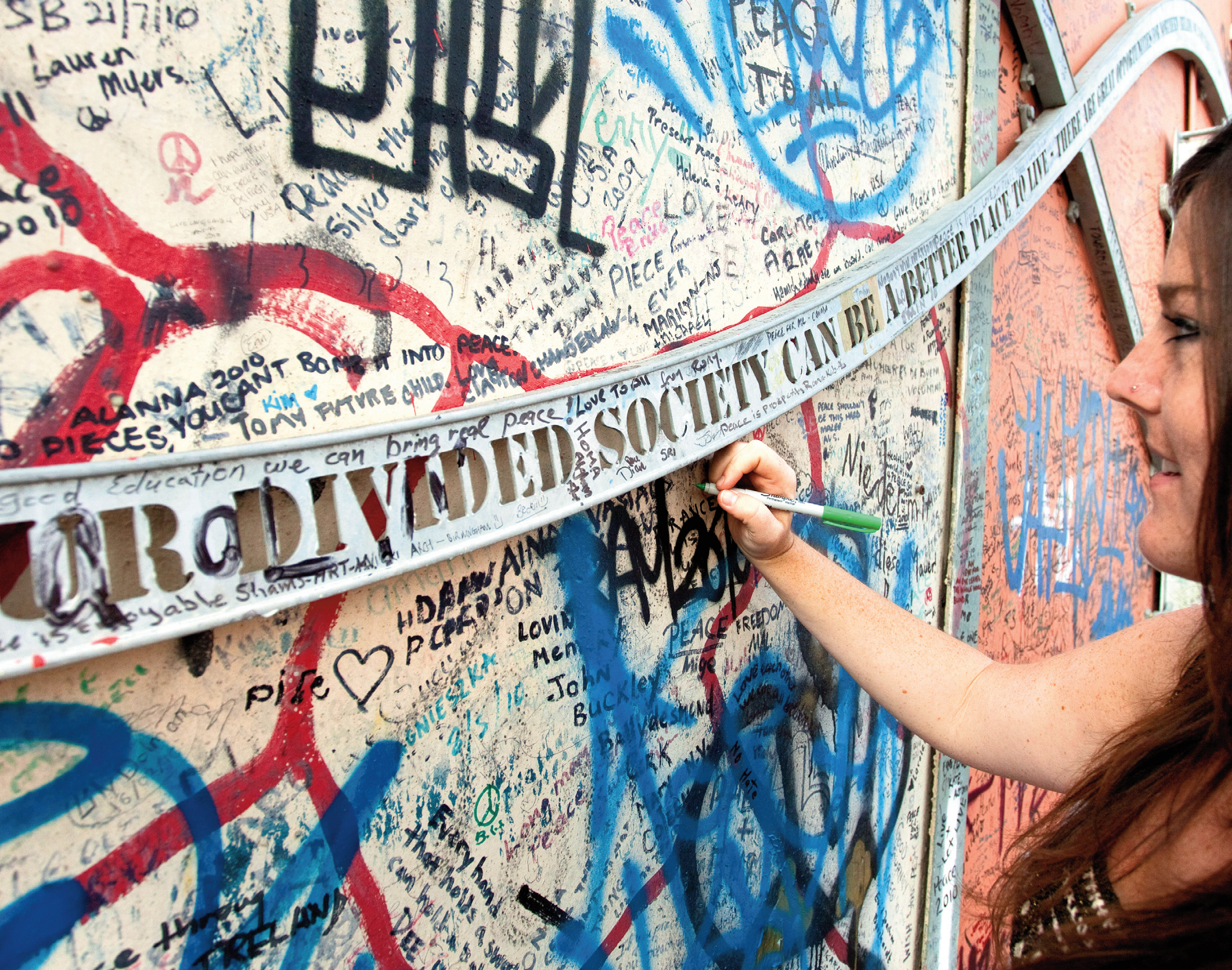 Writing On Belfast's Peace Wall.