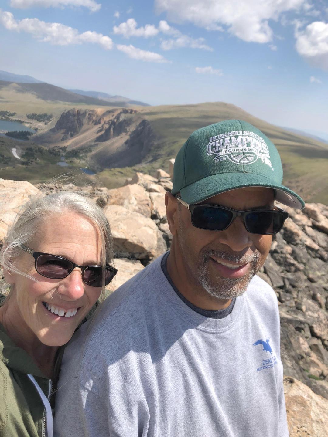 Jennifer and Michael Mitchner visit Beartooth Pass, Wyoming. The 10,947 elevation that leads into Yellowstone National Park was an exciting trip for them.